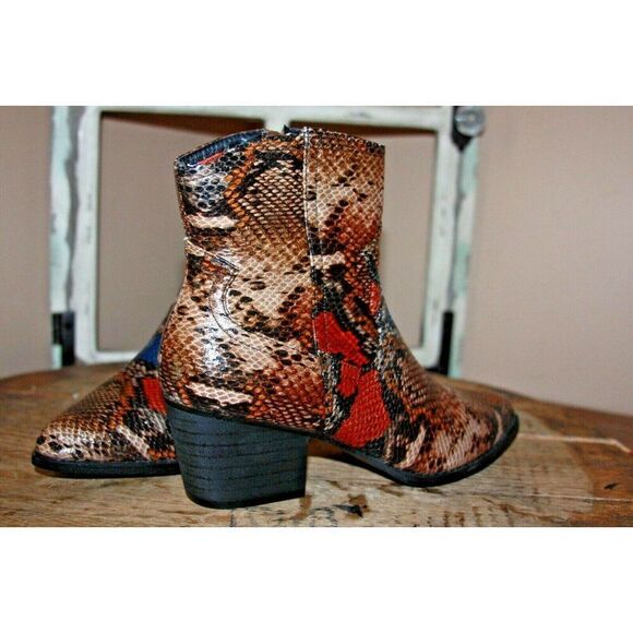 Big Dreams Women's 6B Mock snake cowboy boots - New in Box - Picture 7 of 8
